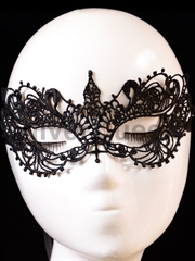 Sort masquerade maske